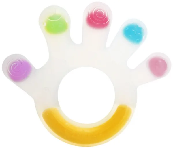 Silicone teething ring hand