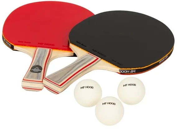 My Hood 2 table tennis bats with 3 balls