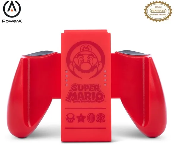 PowerA Joy-Con Comfort Grip for Nintendo Switch - Super Mario Red - Controller - Nintendo Switch