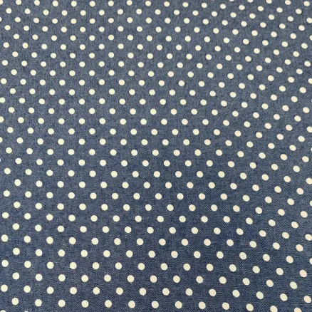 Denim fabric 145cm 41 dots - 50cm