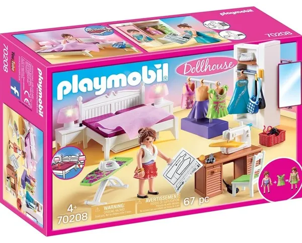 Playmobil Dollhouse - Bedroom with Sewing Corner