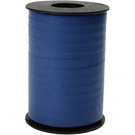 Gift ribbon, blue, W: 10 mm, matt, 250 m/ 1 roll.