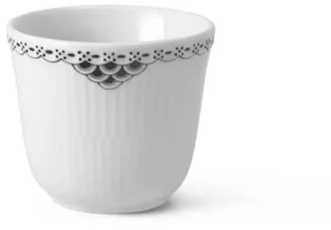 Royal Copenhagen Black Fluted Lace thermal mug 26 cl