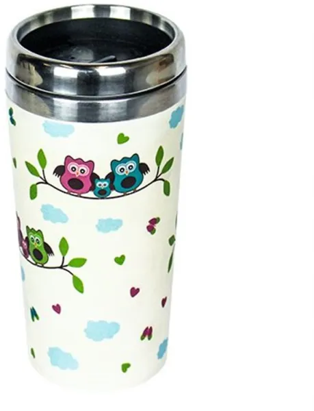 Bamboo Thermo Cup Owls (500 ml)