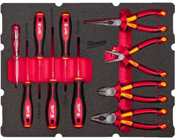 Milwaukee electrician set foam 10-piece