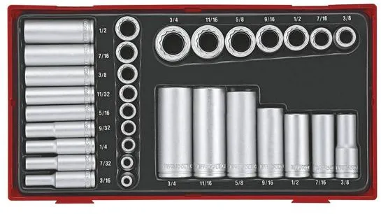 Teng Tools socket set 1/4-3/8 inch - 32-piece